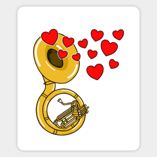 Valentines Sousaphone Teacher Sousaphonist Brass Player Musician Magnet